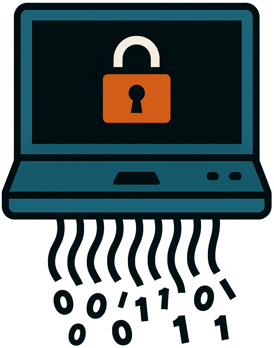 Technician responsibly recycling laptops